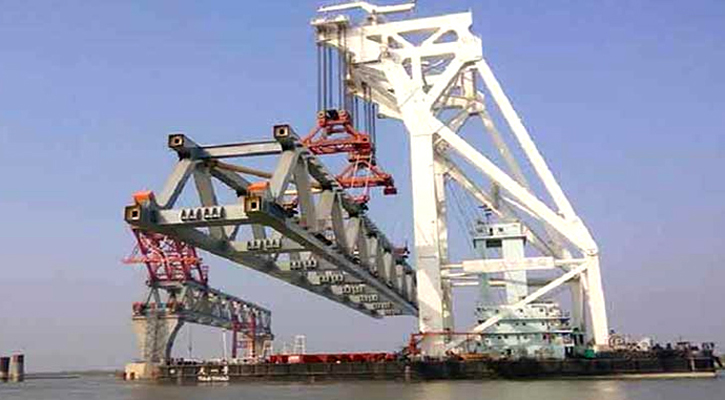 পদ্মা সেতুতে বসল ২৩তম স্প্যান