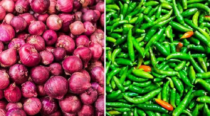 চড়া দামেই পেঁয়াজ, বেড়েছে কাঁচা মরিচেরও