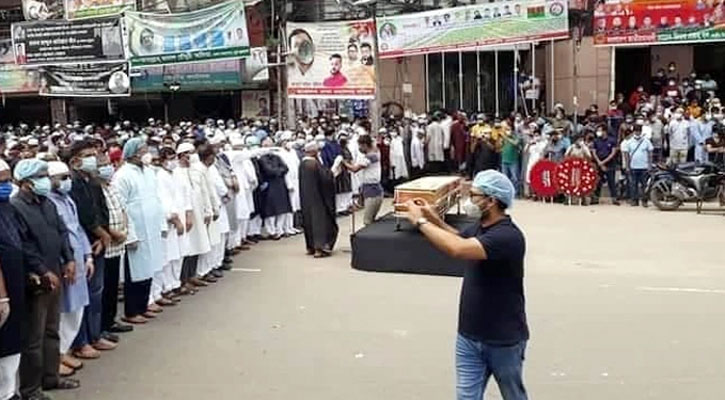 বাবুর কফিনে বিএনপির শ্রদ্ধা, কাঁদলেন নেতাকর্মীরা