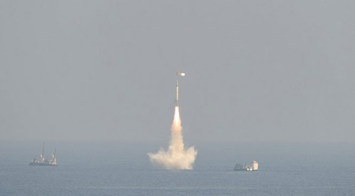 ভারতের পরমাণুবাহী ‘কে-ফোর’ ক্ষেপণাস্ত্রের উৎক্ষেপণ