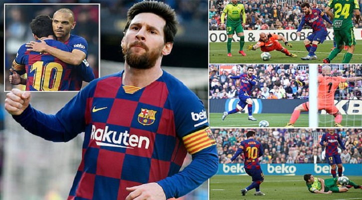 হ্যাটট্রিকসহ এইবারের জালে মেসির ৪ গোল