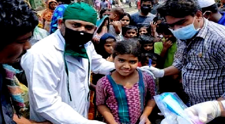 হাসি ফাউন্ডেশনের মাস্ক,হ্যান্ডওয়াশ ও সাবান বিতরন 