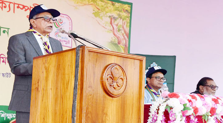 মাদকের বিরুদ্ধে সচেতনতা তৈরিতে স্কাউটদের রাষ্ট্রপতির আহ্বান
