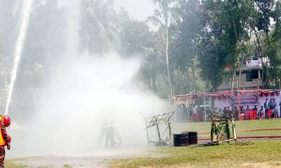 কুড়িগ্রামে ভূমিকম্প ও অগ্নিকান্ড বিষয়ক মহড়া