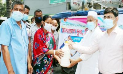 ধামইরহাটে ভ্রাম্যমান দুধ ডিম ও মাংস বিক্রয় কেন্দ্র উদ্বোধন