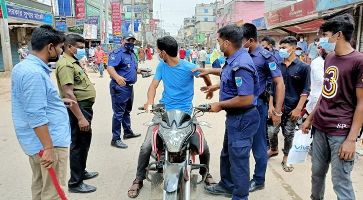 গাজীপুরে সর্বাত্মক লকডাউনের তৃতীয় দিন