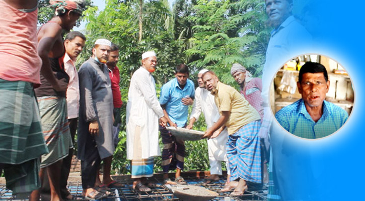 ৮ লাখ টাকা ব্যয়ে মসজিদের ছাদ করে দিলেন পান বিক্রেতা