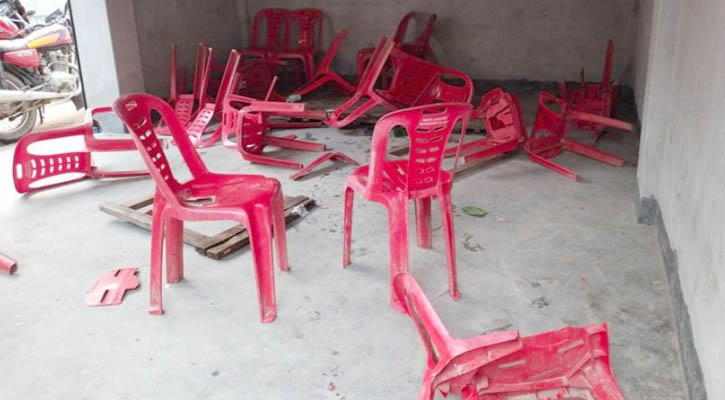 নগরকান্দায় বিদ্রোহী প্রার্থীর নির্বাচনী অফিসে হামলা, ভাংচুর