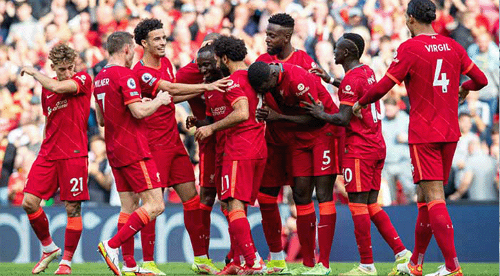 ম্যান সিটির হোঁচট, বড় জয়ে শীর্ষে লিভারপুল