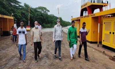 উদ্বোধনের অপেক্ষায় বেতাগী-কচুয়া ফেরি  এলাকায় আনন্দ উচ্ছাস