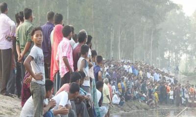 করতোয়ায় নৌকাডুবি: ৭ম দিনের উদ্ধার অভিযান চলছে