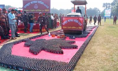 ঠাকুরগাঁওয়ে ৬৮ লাখ টাকার মাদকদ্রব্য ধ্বংস