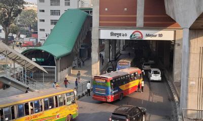 খুলেছে মেট্রোরেলের মিরপুর-১০ স্টেশনের গেট